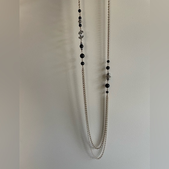 New Chanel Long Gold-tone Necklace with Resine Beads - Picture 17 of 17